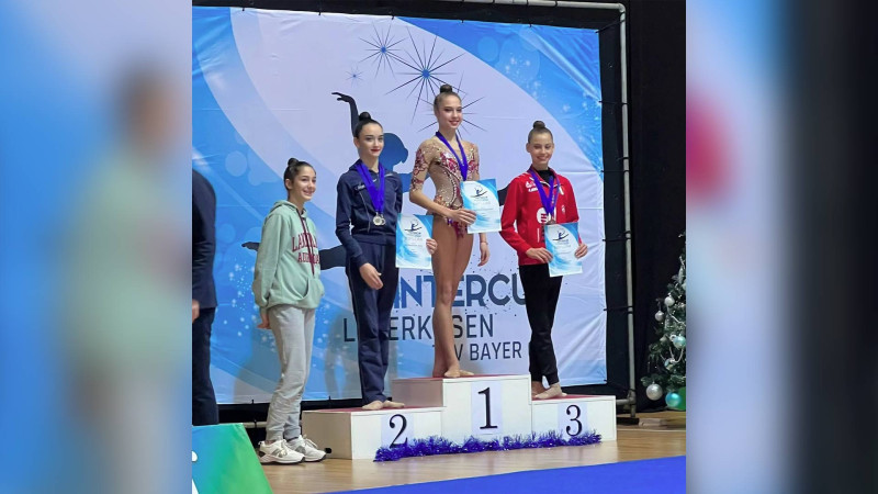 Azərbaycanın bədii gimnastı Almaniyada gümüş medal qazanıb