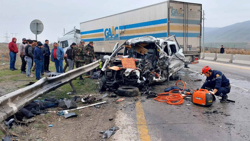 6 nəfərin öldüyü qəza ilə əlaqədar TIR sürücüsü saxlanılıb