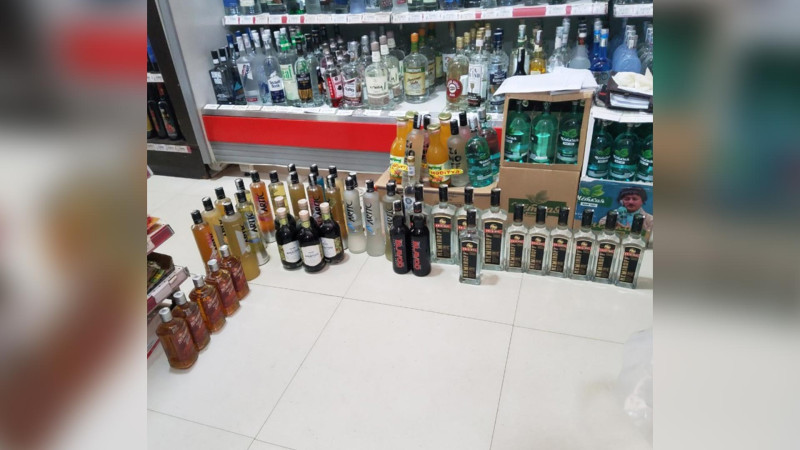 Bakıda marketdə saxta spirtli içkilər aşkarlanıb