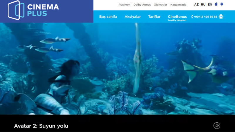 “CinemaPlus”da “Avatar 2 filmi nümayiş olunacaq