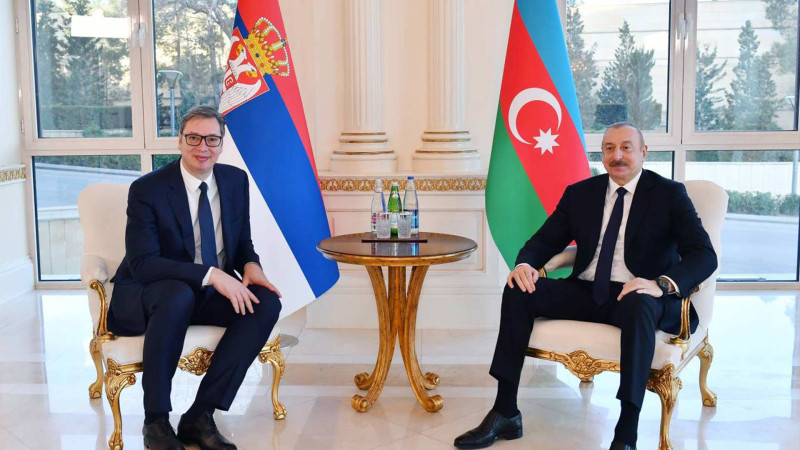 Ilham Əliyevin Aleksandar Vuçiç ilə görüşü baş tutub