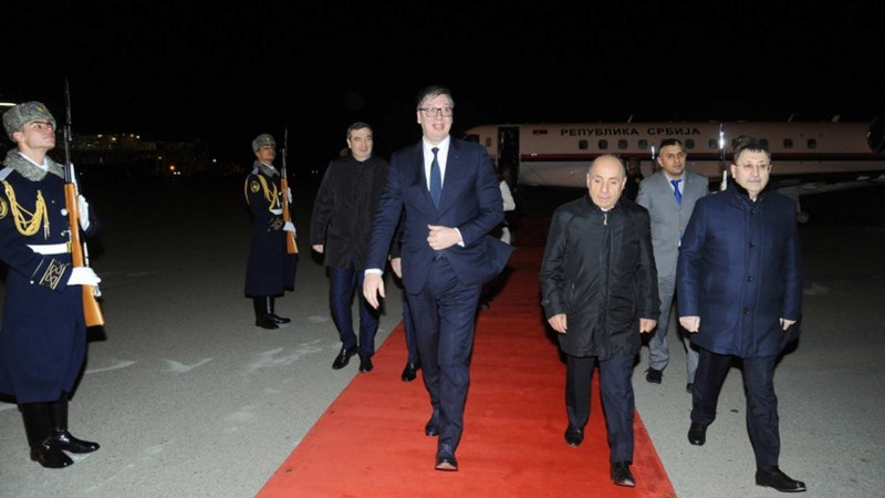 Serbiya Respublikasının Prezidenti Azərbaycana işgüzar səfərə gəlib