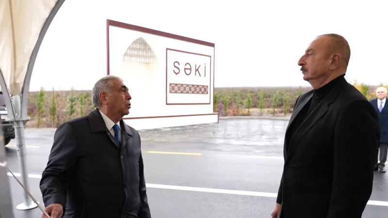 Prezident İlham Əliyev və ailəsi Şəkidə səfərdə olublar