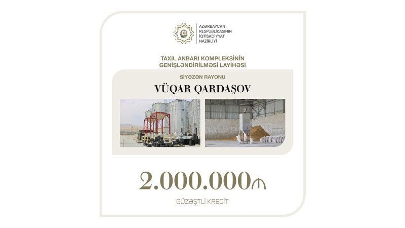 Siyəzəndə taxıl anbarının genişləndirilməsi üçün 2 milyon manat güzəştli kredit ayrılıb
