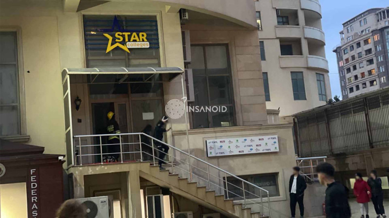 Bakıda tədris mərkəzində yanğın olub