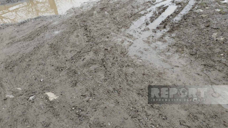Cəlilabadın Zopun kəndində yollar yararsız hala düşüb