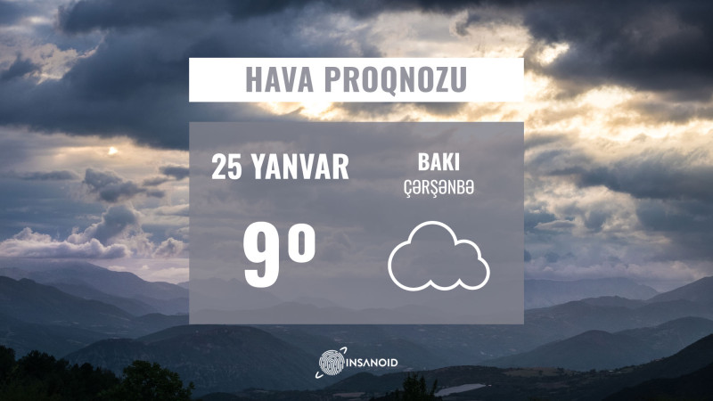 Sabah hava yağmursuz olacaq