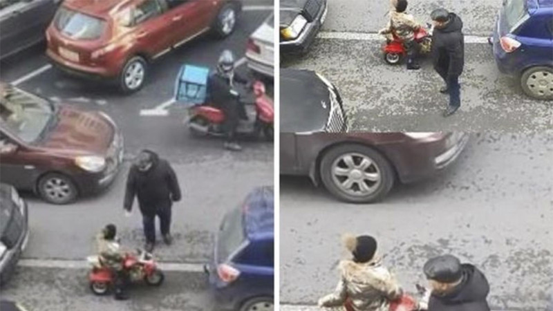 Bakıda uşaq motosikletlə yola çıxıb