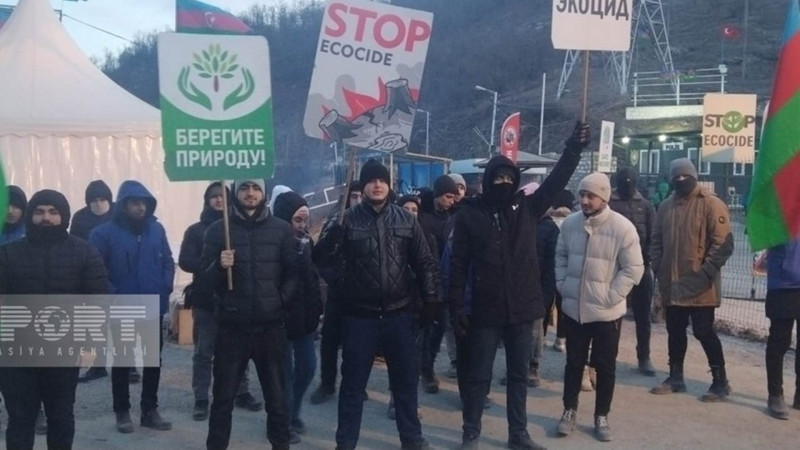 Xankəndi-Laçın yolunda etiraz aksiyası 27 gündür davam edir