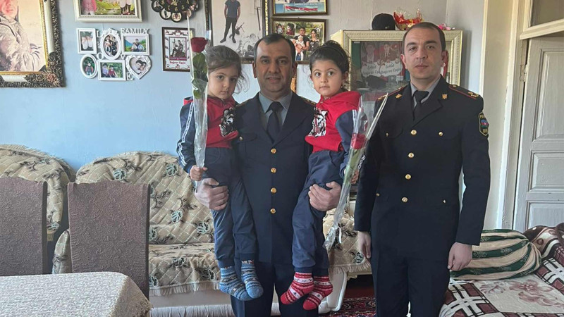Daşkəsən polisi şəhidlərin qadın ailə üzvlərini təbrik edib