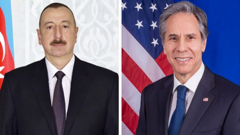 Prezident İlham Əliyev Blinkenlə Laçın yolunu müzakirə edib