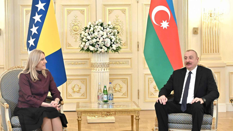 İlham Əliyev Bosniya və Herseqovinanın Rəyasət Heyətinin Sədri ilə görüşüb