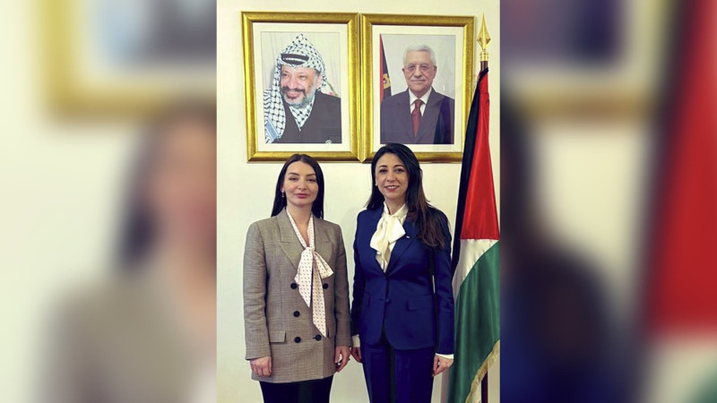Leyla Abdullayeva Fələstinin Fransadakı səfiri ilə görüşüb