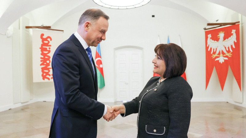 Polşa Prezidenti Sahibə Qafarovanı qəbul edib