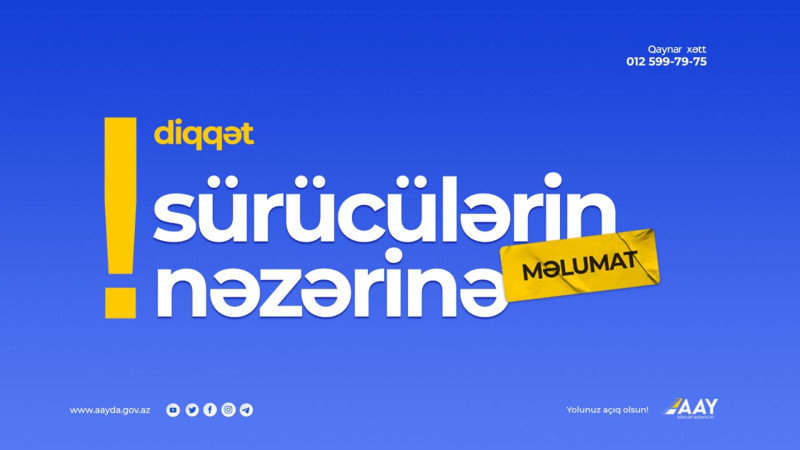 Heydər Əliyev prospektinin yan yolunda hərəkət məhdudlaşdırılacaq