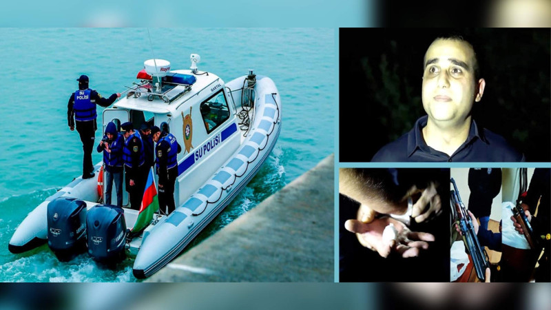 Su polisi İrandan məxfi əməkdaşlığa cəlb olunan şəxsi avtomat və narkotiklə tutub