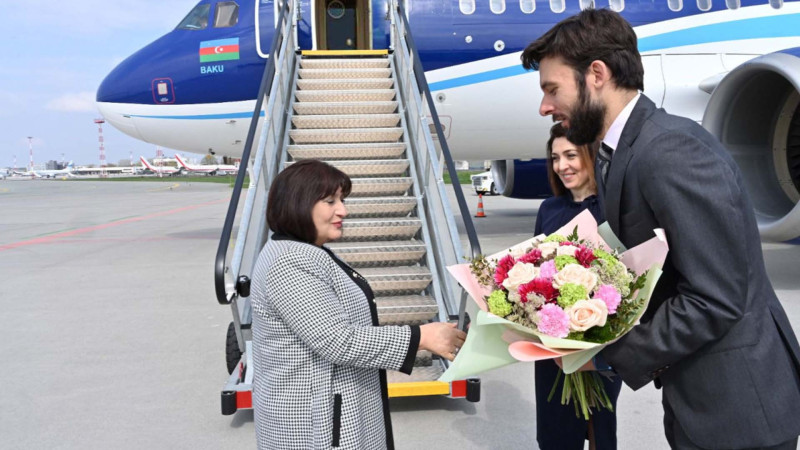 Sahibə Qafarova Polşaya rəsmi səfərə gedib