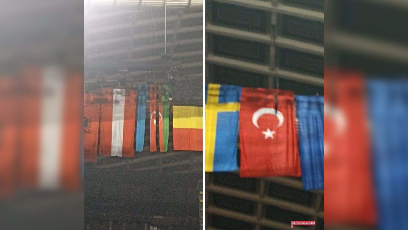 Növbəti təxribat: Azərbaycan və Türkiyə bayraqları yararsız hala salındı