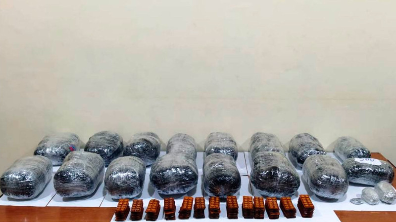 İrandan Azərbaycana 16 kiloqram narkotik keçirilməsinin qarşısı alınıb