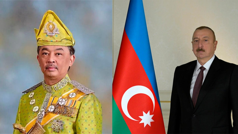 Malayziyanın Kralı Əlahəzrət əl-Sultan Abdullah Riayatuddin əl-Mustafa Billah Şah ibni Almarhum Sultan Hacı Əhməd Şah əl-Mustain Billah İlham Əliyevi təbrik edib