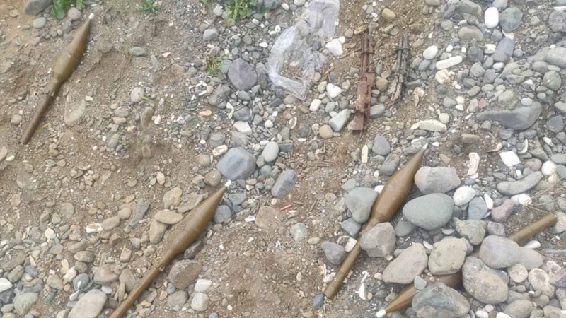 Qarqar çayının yatağında sursat aşkarlanıb