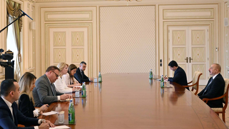 Prezident İlham Əliyev Monteneqro parlamentinin sədrini qəbul edib