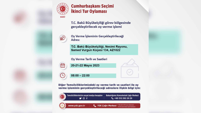 Səfirlik Azərbaycanda yaşayan Türkiyə vətəndaşlarına müraciət edib