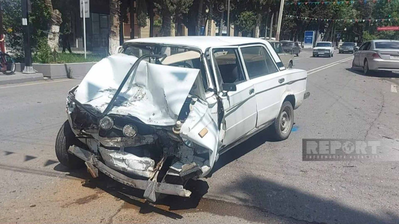 Göyçayda avtomobillər toqquşub