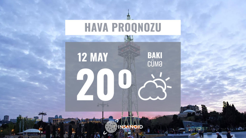 Bakı: sabah gündüz 20° isti olacaq