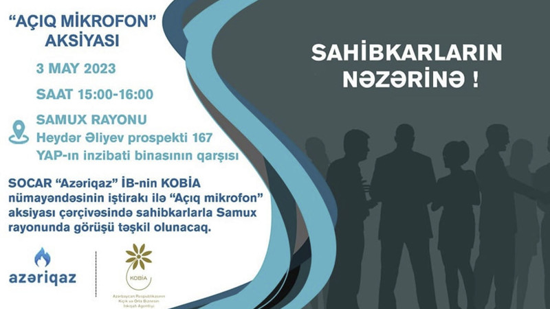 “Azəriqaz” Samuxda sahibkarlarla görüşəcək