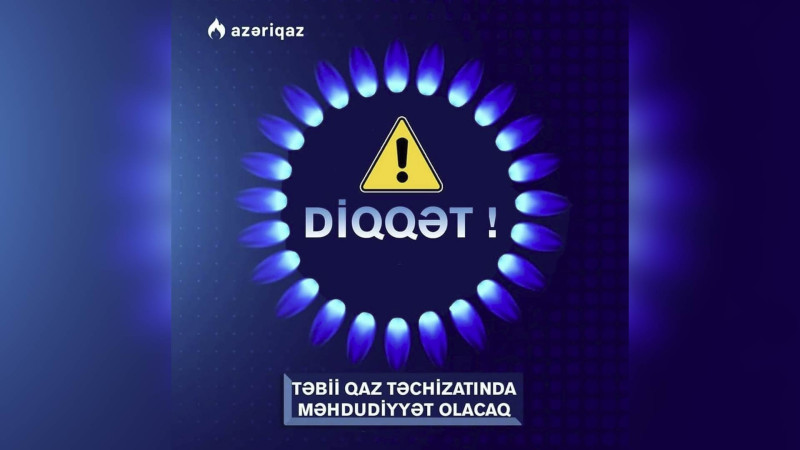 Ağcabədidə təbii qazın verilişində fasilə olacaq