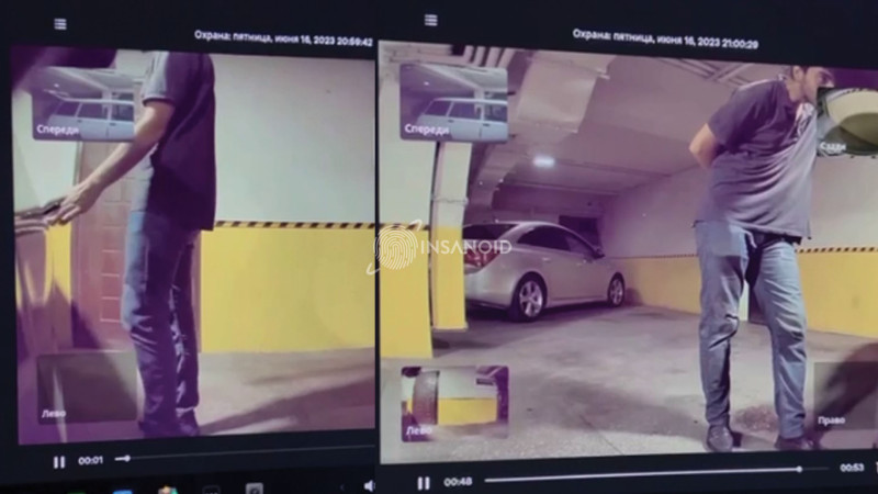 Bakı: “Tesla”dan “Macbook”u oğurlamaq istəyən şəxs kameralara düşüb - VİDEO