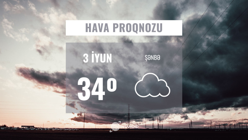 Sabah temperatur 34°-dək qalxacaq