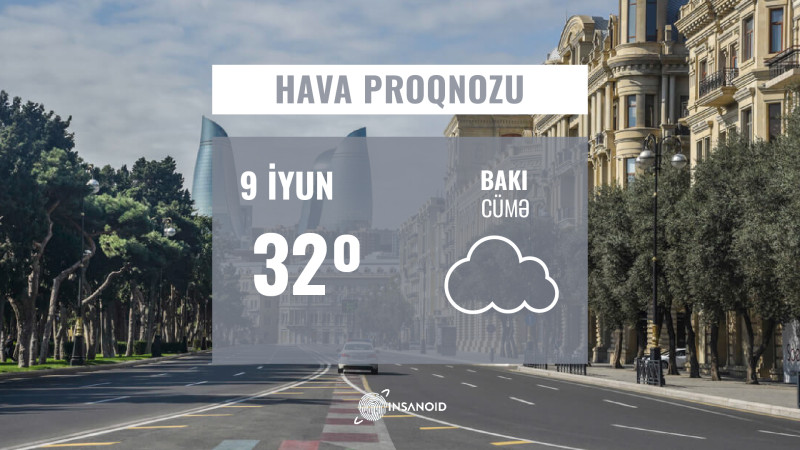 Sabah rayonlarda 32 dərəcə isti olacaq