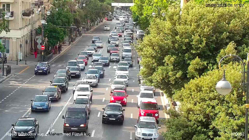 Bakıda tıxac olan yollar - SİYAHI