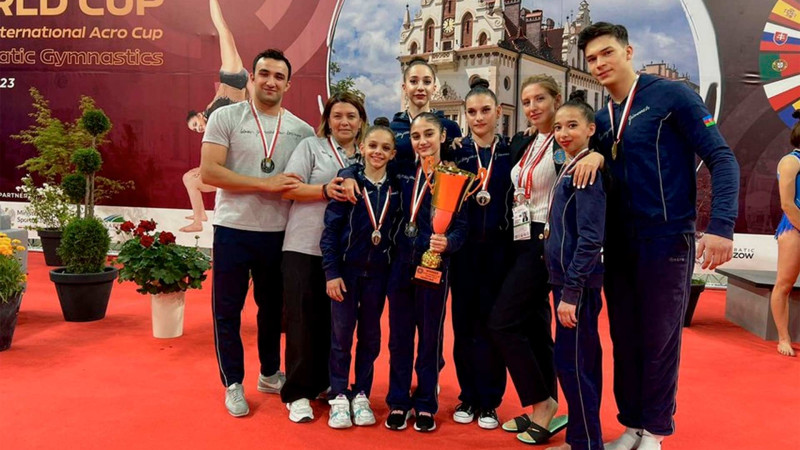 Gimnastlarımız Dünya Kubokunda qızıl medala sahib olublar