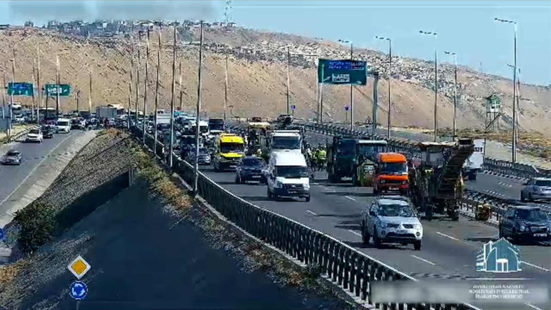 Bakıda yollardan birində sıxlıq müşahidə olunur
