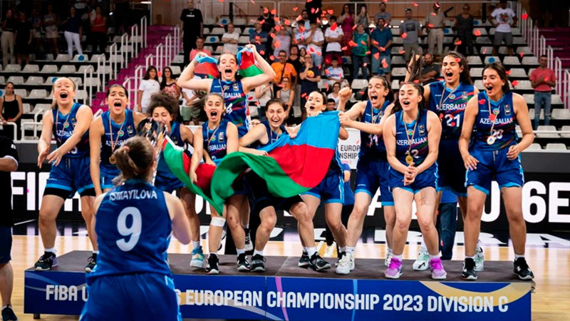 Azərbaycanın 16 yaşadək qızlardan ibarət basketbol millisi Avropa Çempionu olub