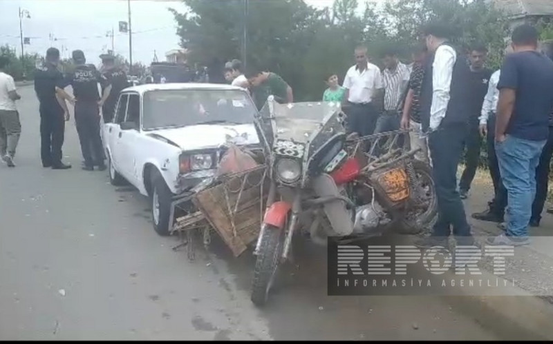 Cəlilabadda avtomobillə motosiklet toqquşub