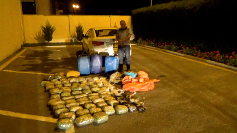 İrandan Azərbaycana 93 kiloqram narkotik gətirən daha bir nəfər saxlanılıb