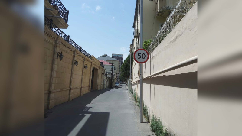 Bakının daha bir küçəsində sürət həddi endirilib