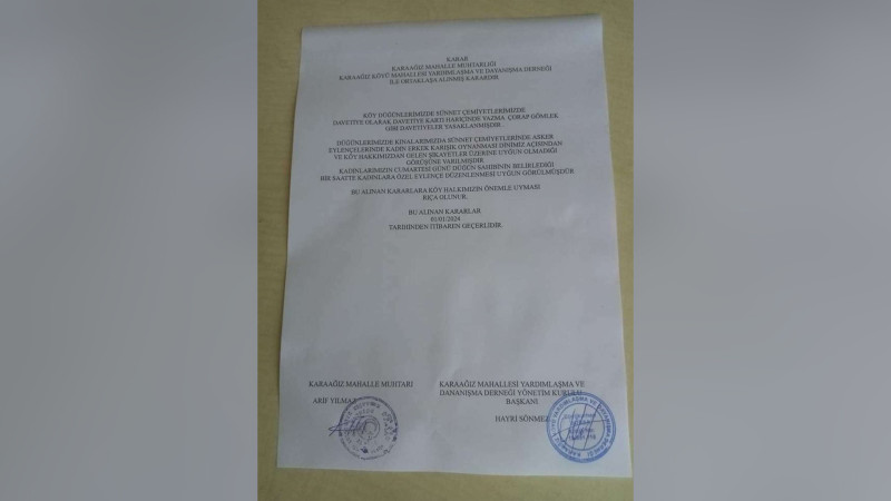 Türkiyədə qadınlarla kişilərin birlikdə əylənməsi qadağan edilib