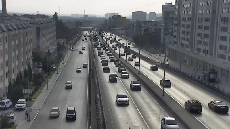 Bakıda tıxac olan yollar - SİYAHI