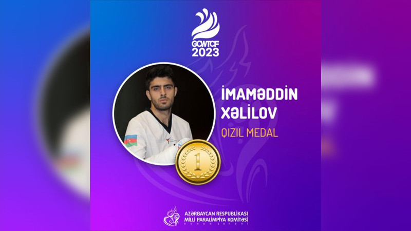 Azərbaycan parataekvondoçusu beynəlxalq turnirdə qızıl medal əldə edib