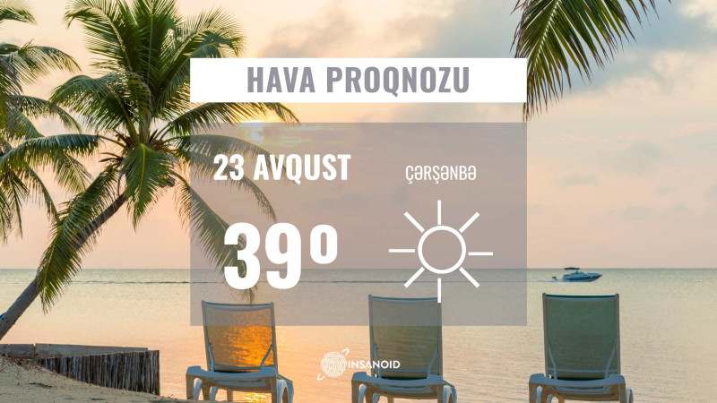 Sabah 39° isti olacaq