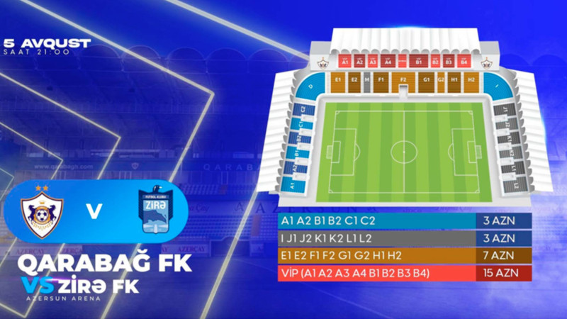 “Qarabağ”ın oyununun biletləri bu gün satışa çıxarılacaq