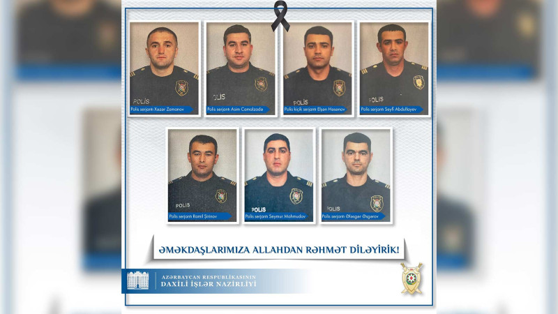 Ermənilərin Xocavənddə törətdiyi terror aktında və Füzulidə yol qəzasında həlak olan polislərin fotoları yayılıb