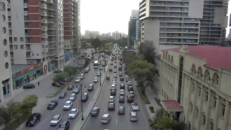 Bakıda tıxac olan yollar - SİYAHI