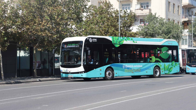 Bakıda ilk elektrik mühərrikli avtobus xəttə buraxılıb