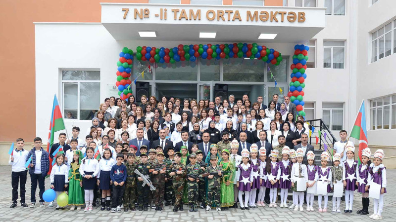 Şəkidə yeni məktəb binası istifadəyə verilib - FOTO
